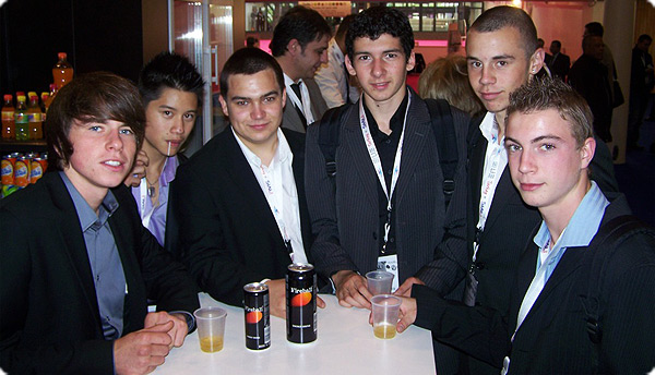 Students from Europe tasted Fireball Energy Drink.